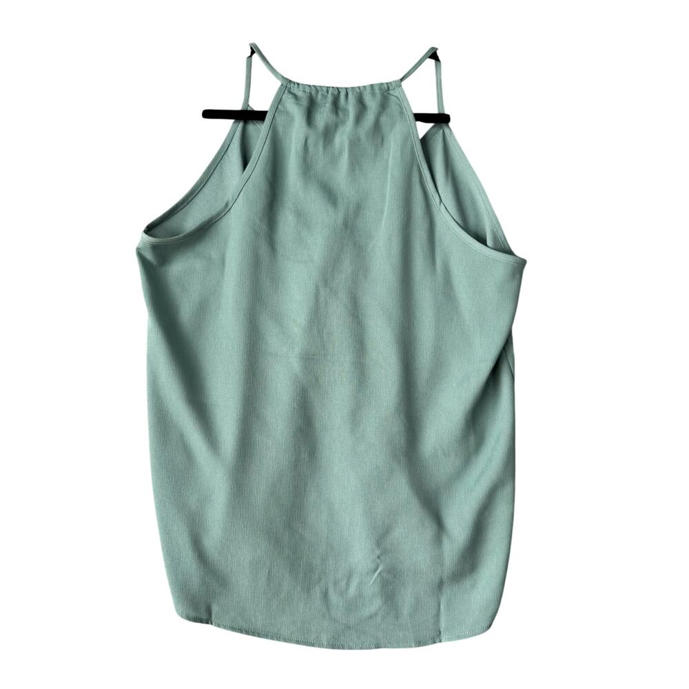 Papermoon Donte Surplice Camisole Blouse Sage Green Strappy Women's Tank Top - M - Picture 4 of 7